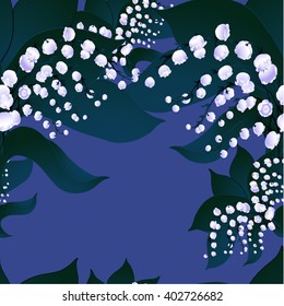 Seamless vector background . Lilies of the valley.