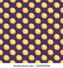 Seamless vector background with lotus leaves in minimal style. Geometric pattern with colorful shapes.