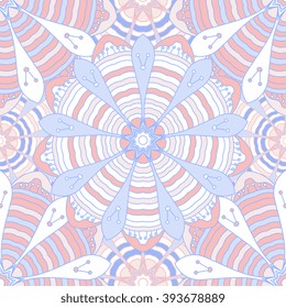 Seamless  vector  background with mandala.  
