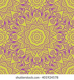 Seamless  vector  background with mandala.  Islam, Arabic, Indian, ottoman style. Background, wallpaper, textile.