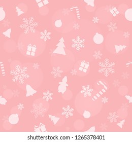 Seamless vector background, Merry Christmas and Happy New Year card