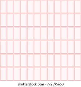 Seamless vector background. Modern ornament with volume repeating pink shapes. Geometric pattern