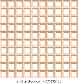 Seamless vector background. Modern ornament with volume repeating squares. Geometric pattern