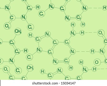 Seamless vector background from molecules