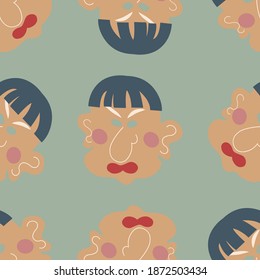 
Seamless vector background moody man