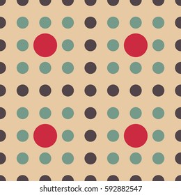 Seamless vector background with multicolored circles