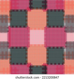 Seamless vector background with multicolored cubes in 3D style.  Abstract grunge square geometric shapes. 