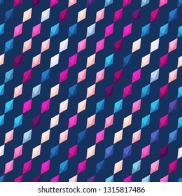 Seamless vector background with multicolored shapes in 3D style. Geometric pattern.