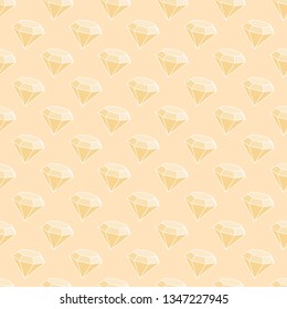Seamless vector background with multicolored shapes in 3D style. Geometric pattern with diamonds.