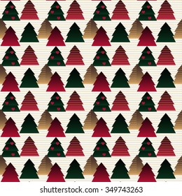 seamless vector background with new year trees