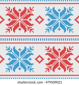 Seamless vector background with Norwegian snowflakes. Print. Cloth design, wallpaper.