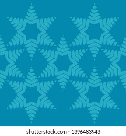 Seamless vector background. Ornament with hexagonal stars. Hand drawing. Can be used for wallpaper, textile, invitation card, wrapping, web page background.