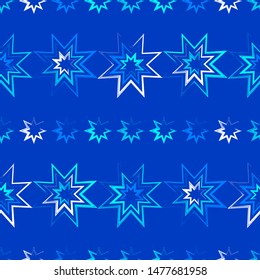 Seamless vector background. Ornament with Stars. Mosaic of ethnic figures. Hand drawing. Can be used for wallpaper, textile, invitation card, wrapping, web page background.