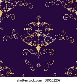 Seamless vector background. The ornate pattern. Ornate.The Royal ornament.