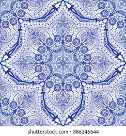 Seamless vector background. Paisley floral pattern. 