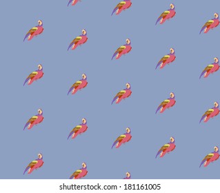 seamless vector background with parrots