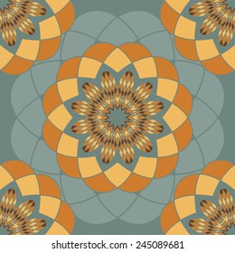 Seamless vector background pattern. Illustration in gray and brown tones