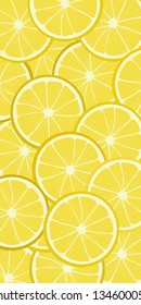 Seamless vector background pattern with lemon