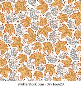 Seamless vector background pattern in traditional folk floral ornament. Ethnic template for fabric, textile, cloth, print, greeting card, wallpaper.