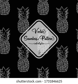 A seamless vector background. Pineapple pattern.
