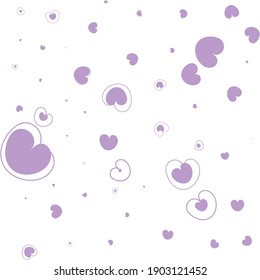 Fondo vectorial impecable con corazones rosados. Amor, boda, diseño de San Valentín.