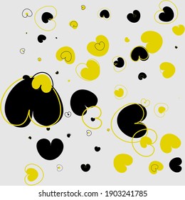 Seamless vector background with pink hearts. Love, wedding, Valentine's day design.