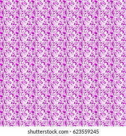 Seamless vector background. Pink and purple texture. Abstract pattern in Arabian style. Graphic modern pattern.