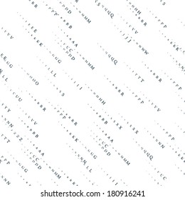 Seamless vector background with rain of english letters.