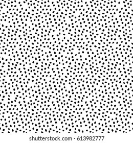 Seamless vector background with random black elements. Abstract ornament. Dotted abstract pattern