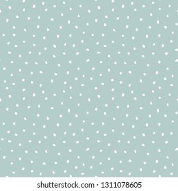 Seamless vector background with random elements. Abstract blue and white ornament. Dotted abstract pattern