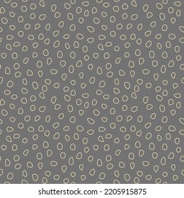 Seamless vector background with random elements. Abstract gray and golden ornament. Seamles abstract pattern