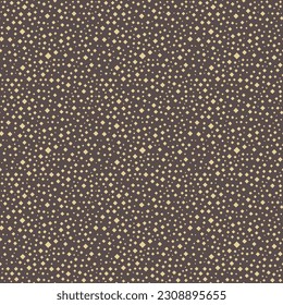 Seamless vector background with random elements. Abstract brown and yellow ornament. Seamles abstract pattern