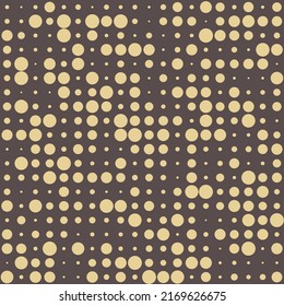 Seamless vector background with random golden round elements. Abstract ornament. Seamles abstract pattern