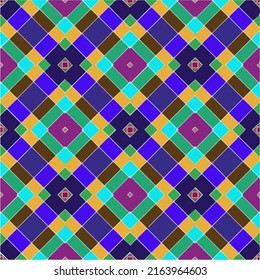 
Seamless vector background with repeat pattern. multicolored  mosaic. Perfect for fashion, textile design, cute themed fabric, on wall paper, wrapping paper, fabrics and home decor.