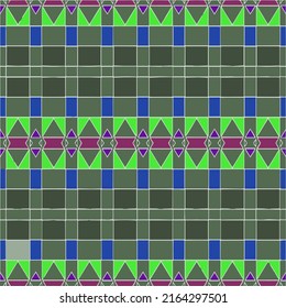 Seamless vector background with repeat pattern. multicolored  mosaic. Perfect for fashion, textile design, cute themed fabric, on wall paper, wrapping paper, fabrics and home decor.