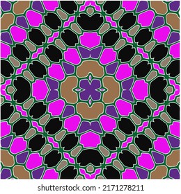 Seamless vector background with repeat pattern. multicolored  mosaic. Perfect for fashion, textile design, cute themed fabric, on wall paper, wrapping paper, fabrics and home decor.