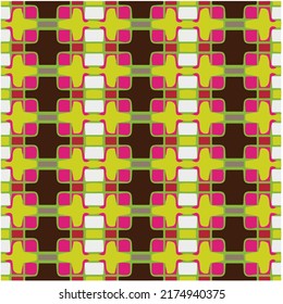 Seamless vector background with repeat pattern. multicolored  mosaic. Perfect for fashion, textile design, cute themed fabric, on wall paper, wrapping paper, fabrics and home decor.