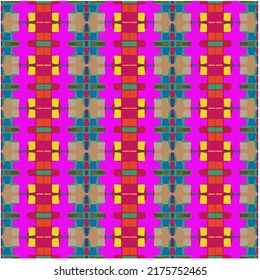 Seamless vector background with repeat pattern. multicolored  mosaic. Perfect for fashion, textile design, cute themed fabric, on wall paper, wrapping paper, fabrics and home decor.