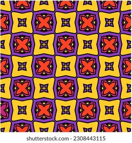 Seamless vector background with repeat pattern.  Multicolored  mosaic. Perfect for fashion, textile design, cute themed fabric, on wall paper, wrapping paper, fabrics and home decor.