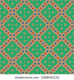 Seamless vector background with repeat pattern.  Multicolored  mosaic. Perfect for fashion, textile design, cute themed fabric, on wall paper, wrapping paper, fabrics and home decor.