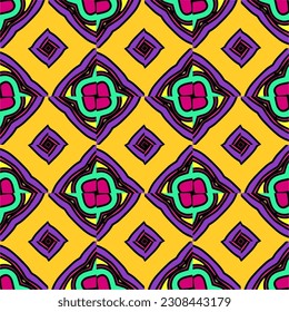 Seamless vector background with repeat pattern.  Multicolored  mosaic. Perfect for fashion, textile design, cute themed fabric, on wall paper, wrapping paper, fabrics and home decor.