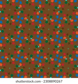 Seamless vector background with repeat pattern.  Multicolored  mosaic. Perfect for fashion, textile design, cute themed fabric, on wall paper, wrapping paper, fabrics and home decor.