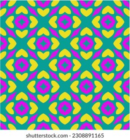 Seamless vector background with repeat pattern.  Multicolored  mosaic. Perfect for fashion, textile design, cute themed fabric, on wall paper, wrapping paper, fabrics and home decor.