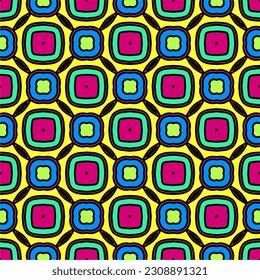 
Seamless vector background with repeat pattern.  Multicolored  mosaic. Perfect for fashion, textile design, cute themed fabric, on wall paper, wrapping paper, fabrics and home decor.
