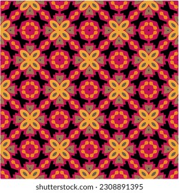 Seamless vector background with repeat pattern.  Multicolored  mosaic. Perfect for fashion, textile design, cute themed fabric, on wall paper, wrapping paper, fabrics and home decor.