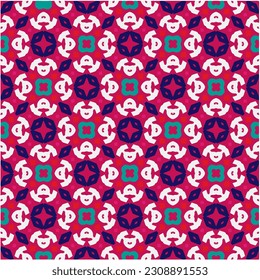 Seamless vector background with repeat pattern.  Multicolored  mosaic. Perfect for fashion, textile design, cute themed fabric, on wall paper, wrapping paper, fabrics and home decor.