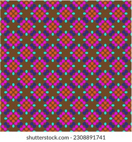 Seamless vector background with repeat pattern.  Multicolored  mosaic. Perfect for fashion, textile design, cute themed fabric, on wall paper, wrapping paper, fabrics and home decor.