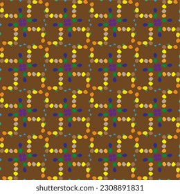 Seamless vector background with repeat pattern.  Multicolored  mosaic. Perfect for fashion, textile design, cute themed fabric, on wall paper, wrapping paper, fabrics and home decor.