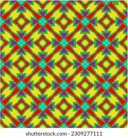 Seamless vector background with repeat pattern.  Multicolored  mosaic. Perfect for fashion, textile design, cute themed fabric, on wall paper, wrapping paper, fabrics and home decor.