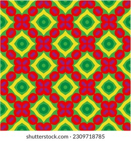 Seamless vector background with repeat pattern.  Multicolored  mosaic. Perfect for fashion, textile design, cute themed fabric, on wall paper, wrapping paper, fabrics and home decor.